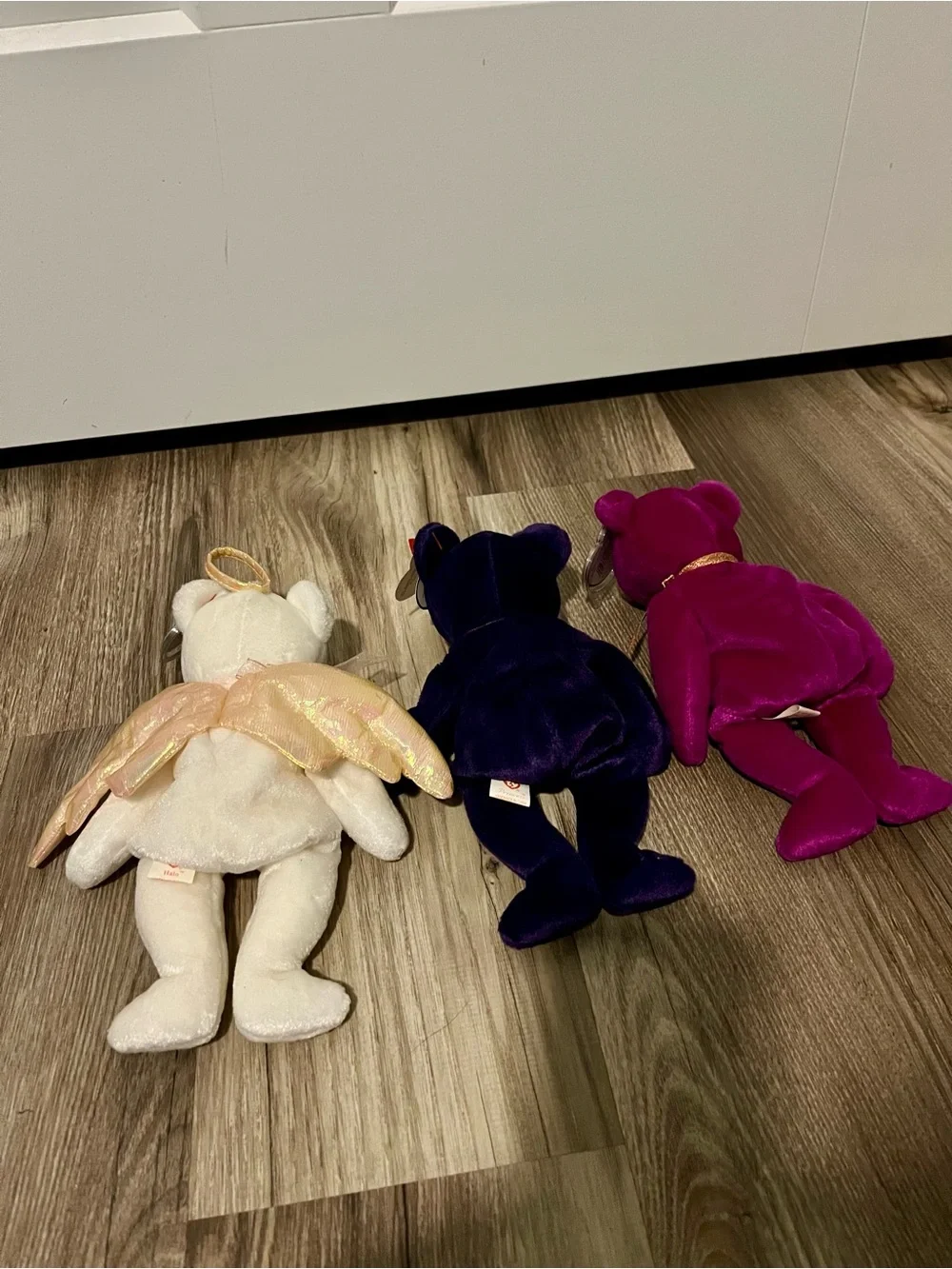 Bundle of three TY Beanie Babies Plush Bears NWT millennium princess diana angel